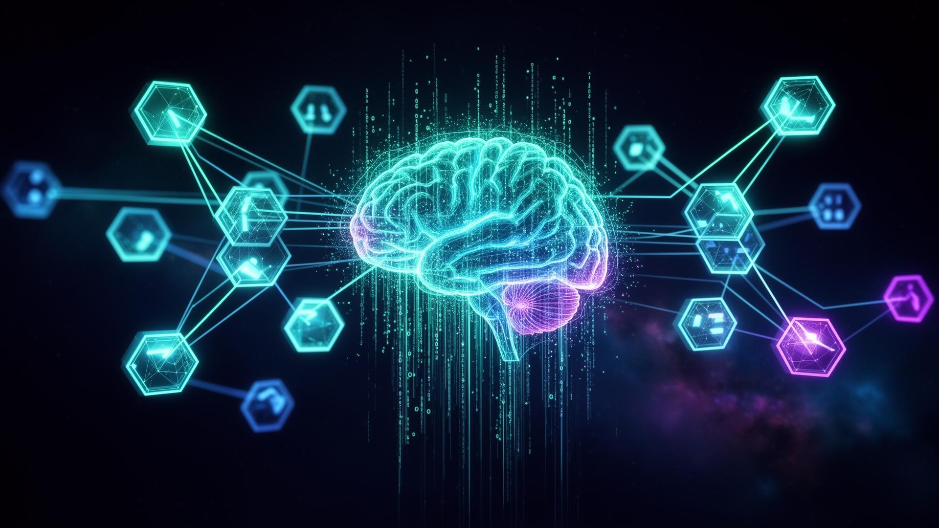 Blockchain network with AI brain
